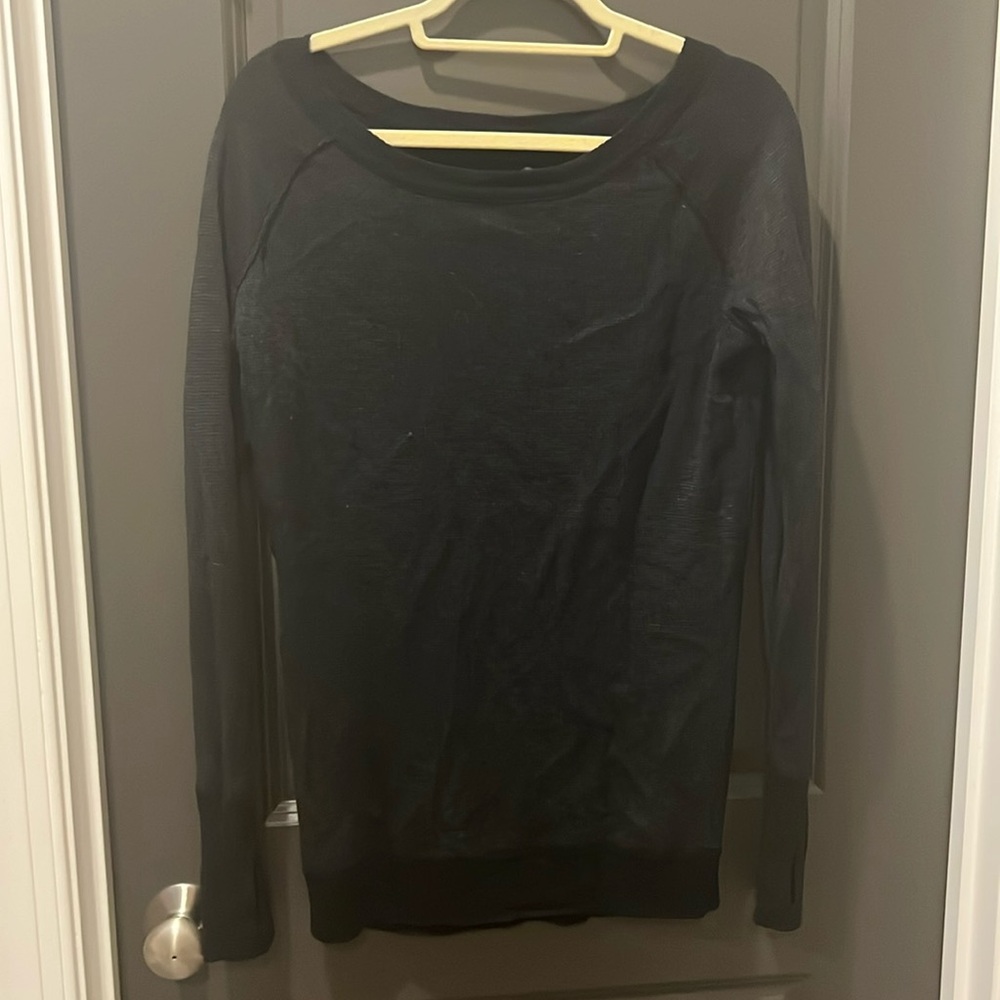 Lululemon Sweater-reversible black/charcoal gray. Great condition.
